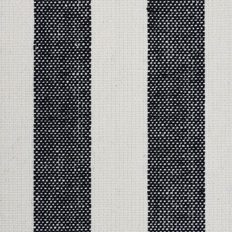 Schumacher Linen Stripe Black Wallpaper - Eade's Wallpaper