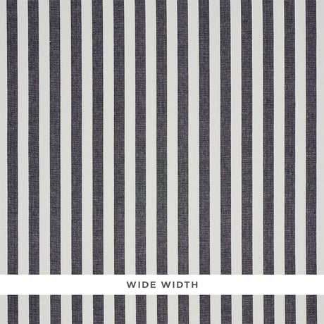 Schumacher Linen Stripe Black Wallpaper - Eade's Wallpaper