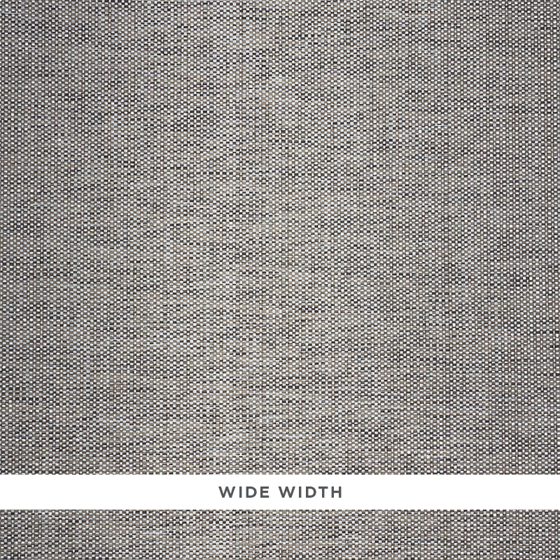Schumacher Metal Paperweave Charcoal Wallpaper - Eade's Wallpaper