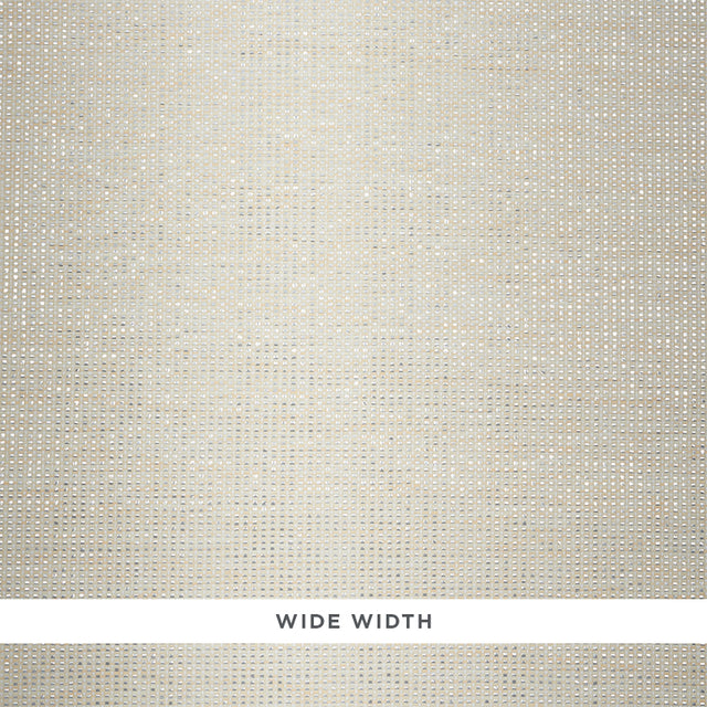 Schumacher Metal Paperweave Ivory Wallpaper - Eade's Wallpaper