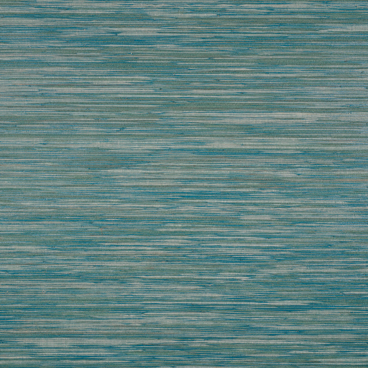 Schumacher Dyed Raffia Blue Wallpaper
