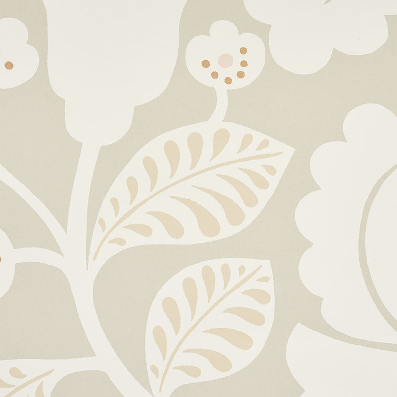 Schumacher Jackie Neutral Wallpaper
