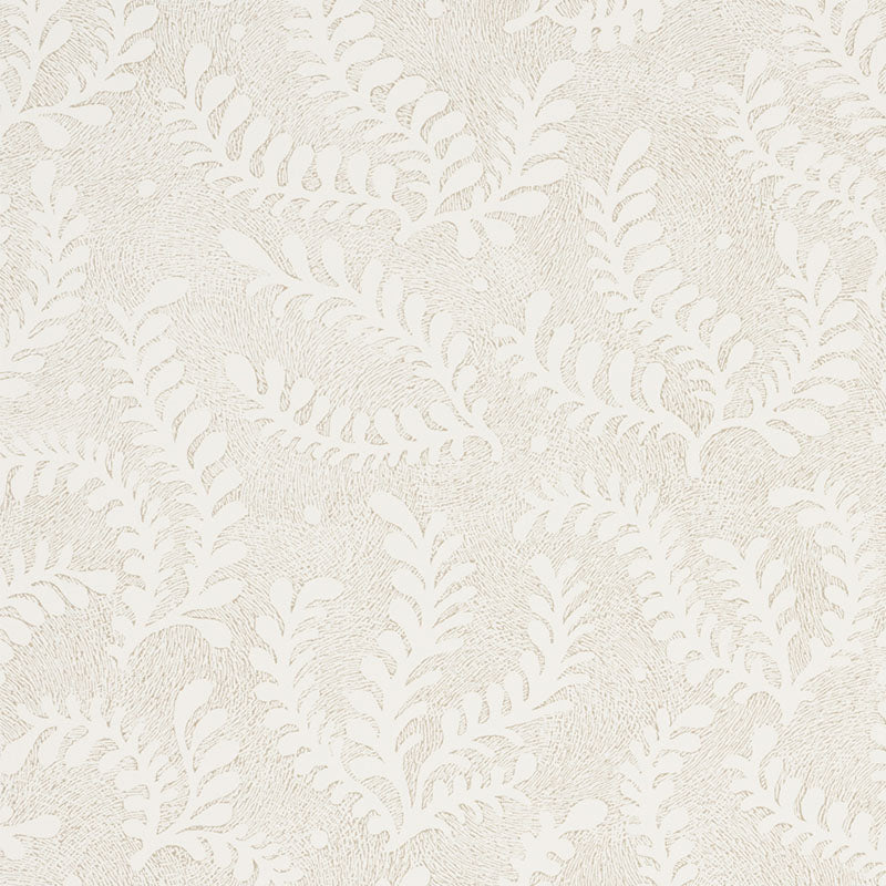 Schumacher Etched Fern Natural Wallpaper