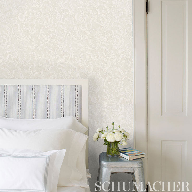 Schumacher Etched Fern Sky Wallpaper