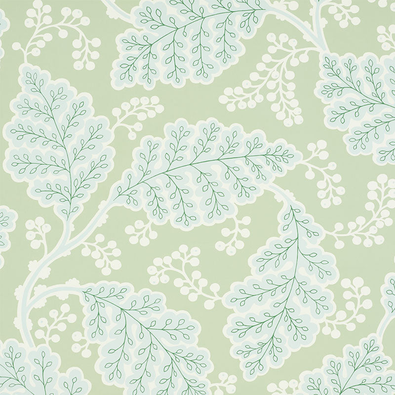 Schumacher Estelle Green Wallpaper