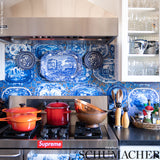Schumacher Plates & Platters Blue Wallpaper - Eade's Wallpaper