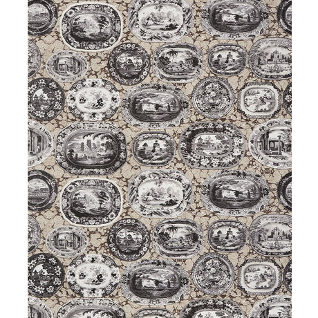 Schumacher Plates & Platters Neutral Wallpaper - Eade's Wallpaper