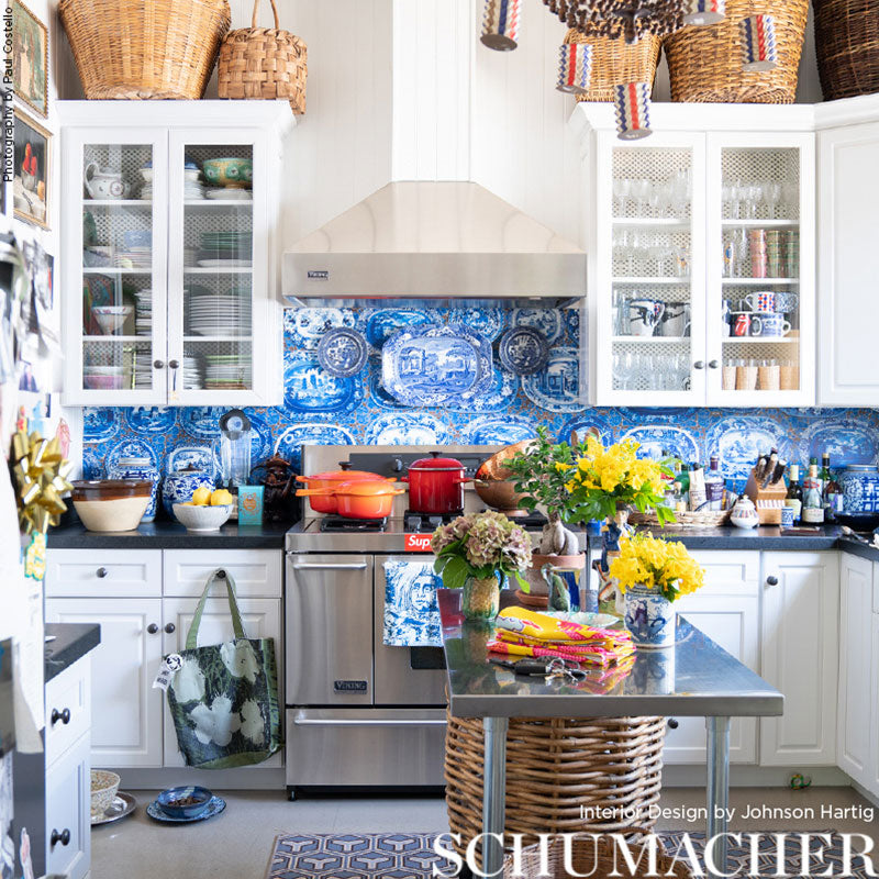 Schumacher Plates & Platters Neutral Wallpaper - Eade's Wallpaper