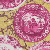 Schumacher Plates & Platters Magenta & Yellow Wallpaper - Eade's Wallpaper