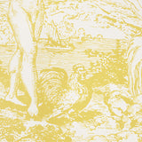 Schumacher Modern Toile Yellow Wallpaper - Eade's Wallpaper