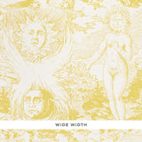 Schumacher Modern Toile Yellow Wallpaper - Eade's Wallpaper