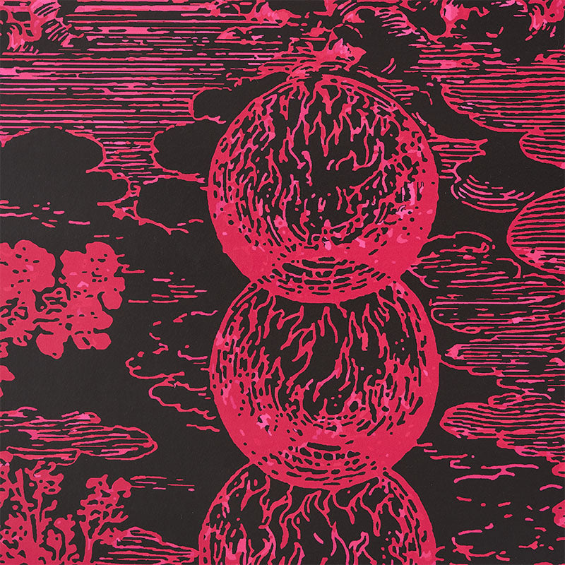 Schumacher Modern Toile Pink & Black Wallpaper - Eade's Wallpaper
