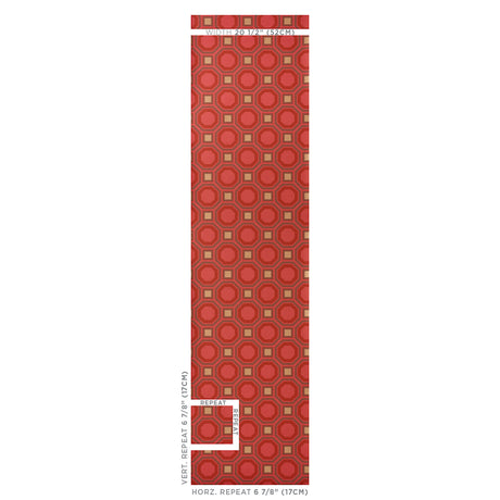 Schumacher Hanover Ruby Wallpaper