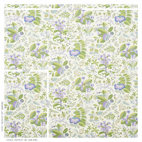 Schumacher Pomegranate Botanical Purple Wallpaper - Eade's Wallpaper