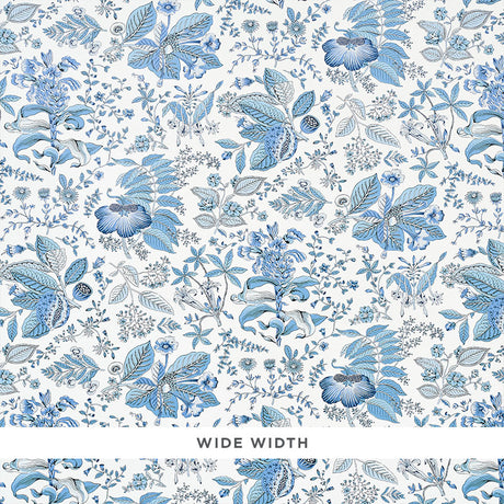 Schumacher Pomegranate Botanical Blue Wallpaper - Eade's Wallpaper