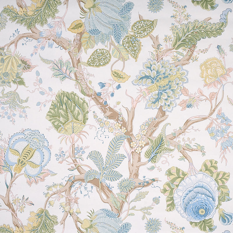 Schumacher Indian Arbre Soft Green Wallpaper