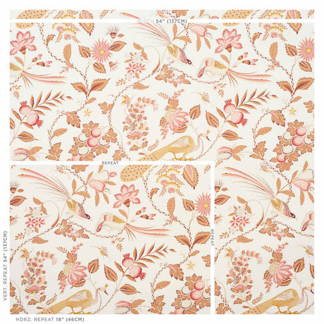 Schumacher Campagne Rose & Ochre Wallpaper