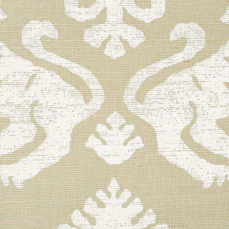 Schumacher Regalia Sisal Ivory On Natural Wallpaper - Eade's Wallpaper