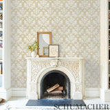 Schumacher Regalia Sisal Ivory On Natural Wallpaper - Eade's Wallpaper