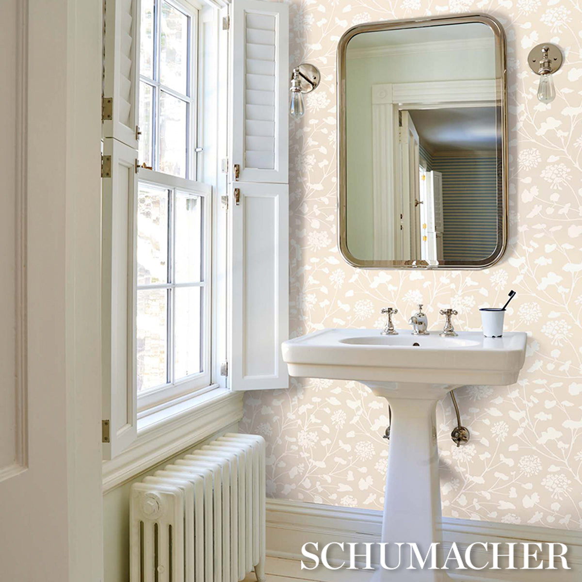 Schumacher Pennick Neutral Wallpaper - Eade's Wallpaper