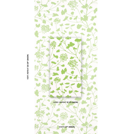 Schumacher Pennick Leaf On Ivory Wallpaper - Eade's Wallpaper