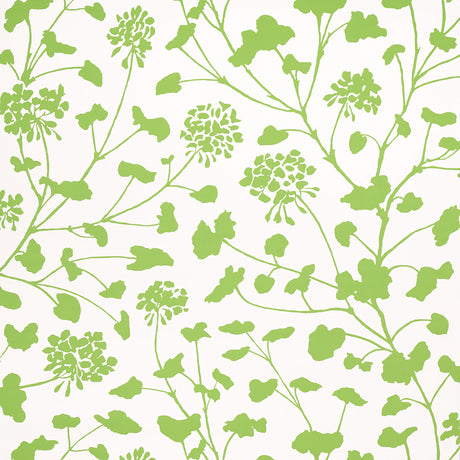 Schumacher Pennick Leaf On Ivory Wallpaper - Eade's Wallpaper