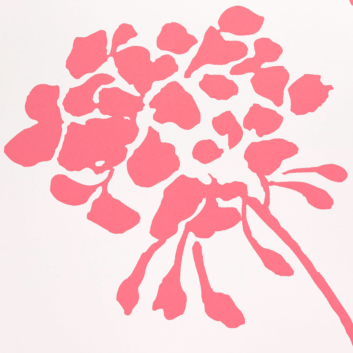 Schumacher Pennick Coral On Ivory Wallpaper - Eade's Wallpaper