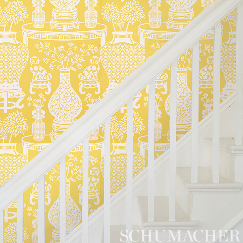 Schumacher Hellene Yellow Wallpaper