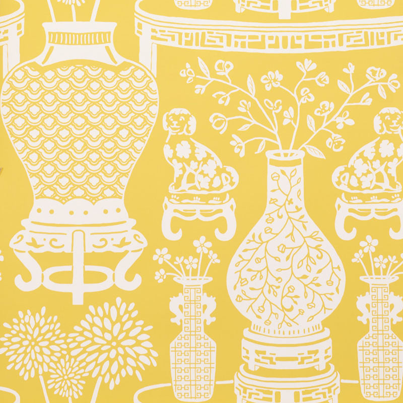 Schumacher Hellene Yellow Wallpaper