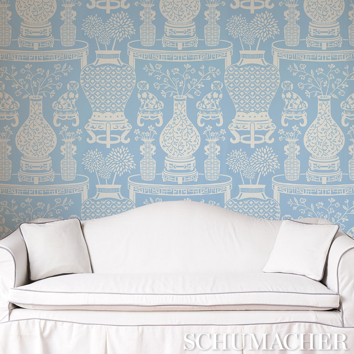 Schumacher Hellene Sky Wallpaper