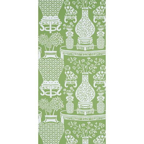 Schumacher Hellene Green Wallpaper