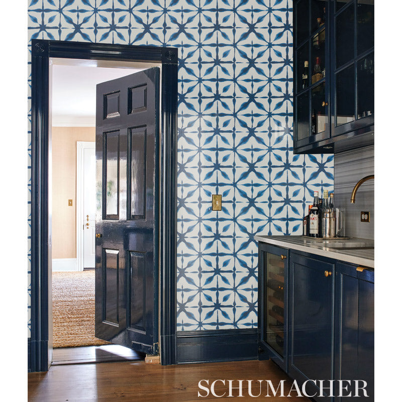 Schumacher Andromeda Charcoal Wallpaper