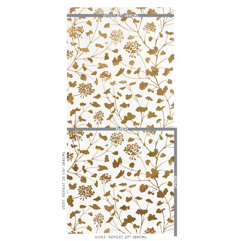 Schumacher Pennick Mylar Gold Wallpaper - Eade's Wallpaper