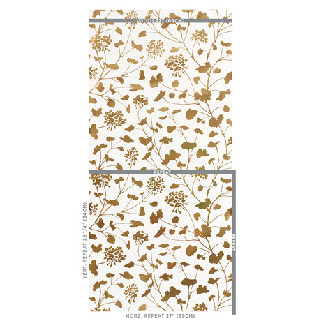 Schumacher Pennick Mylar Gold Wallpaper - Eade's Wallpaper