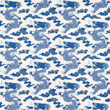 Schumacher Magical Ming Dragon Porcelain Wallpaper - Eade's Wallpaper