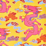 Schumacher Magical Ming Dragon Yellow Wallpaper - Eade's Wallpaper