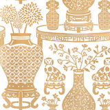 Schumacher Hellene Mylar Gold Wallpaper
