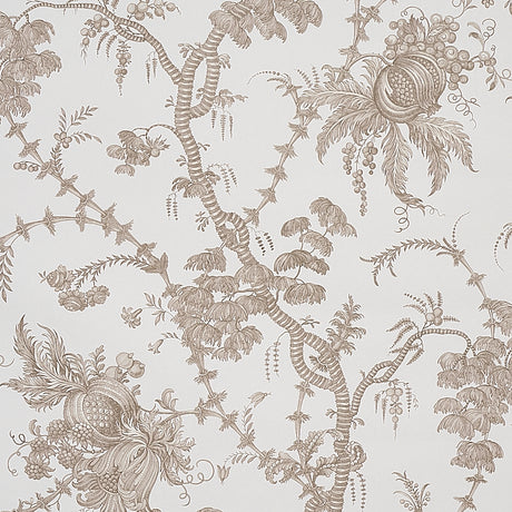 Schumacher San Cristobal Toile Cocoa Wallpaper - Eade's Wallpaper