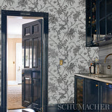 Schumacher San Cristobal Toile Black Wallpaper - Eade's Wallpaper