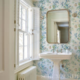 Schumacher Del Tesoro Blue & Green Wallpaper