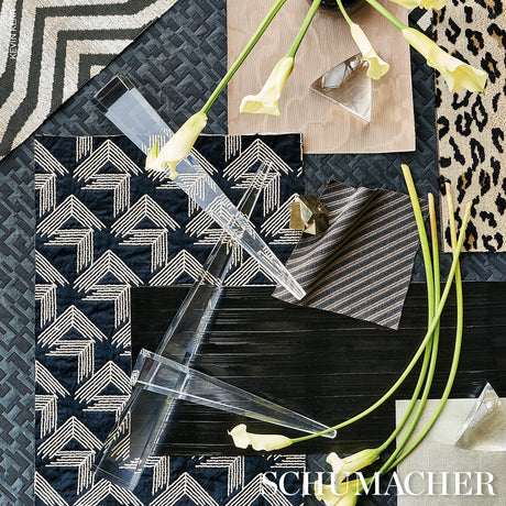 Schumacher 5010740 DOLOMITE PERFORMANCE in BLACK Wallpaper -