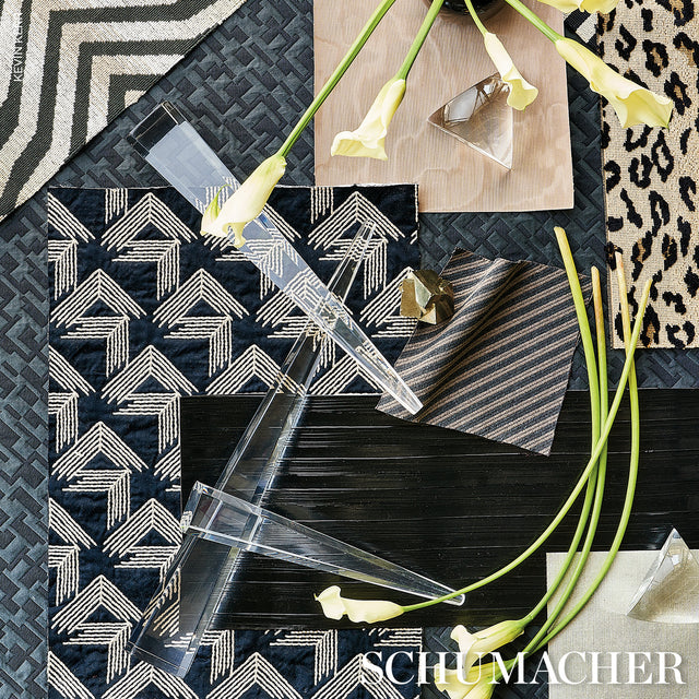 Schumacher 5010740 DOLOMITE PERFORMANCE in BLACK Wallpaper -