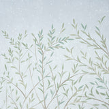 Schumacher Brindille Golden Accented Panel Set Mineral Wallpaper