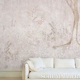 Schumacher Bisou Panel Set Blush Wallpaper