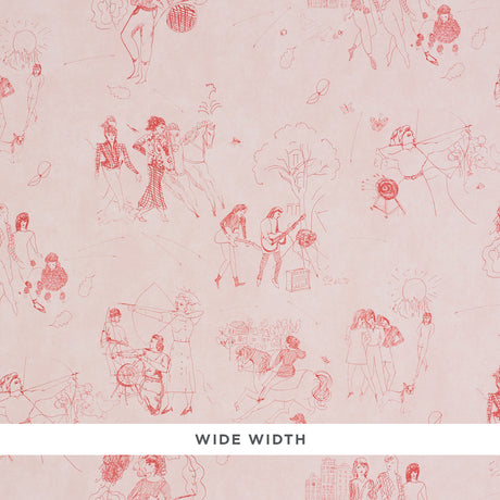 Schumacher Toile De Femmes Poppy Wallpaper - Eade's Wallpaper