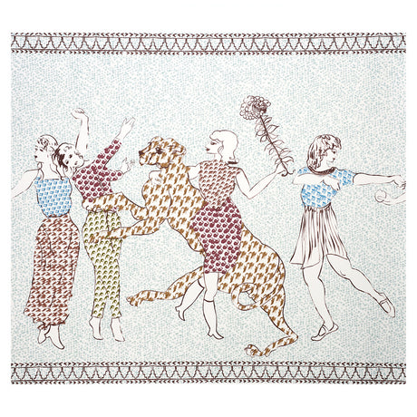 Schumacher The Golden Age Panel Set Cyan Multi Wallpaper - Eade's Wallpaper