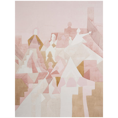 Schumacher Steps Panel Set Rose & Camel Wallpaper - Eade's Wallpaper