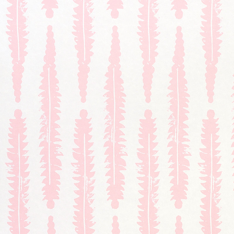 Schumacher Fern Pink Wallpaper