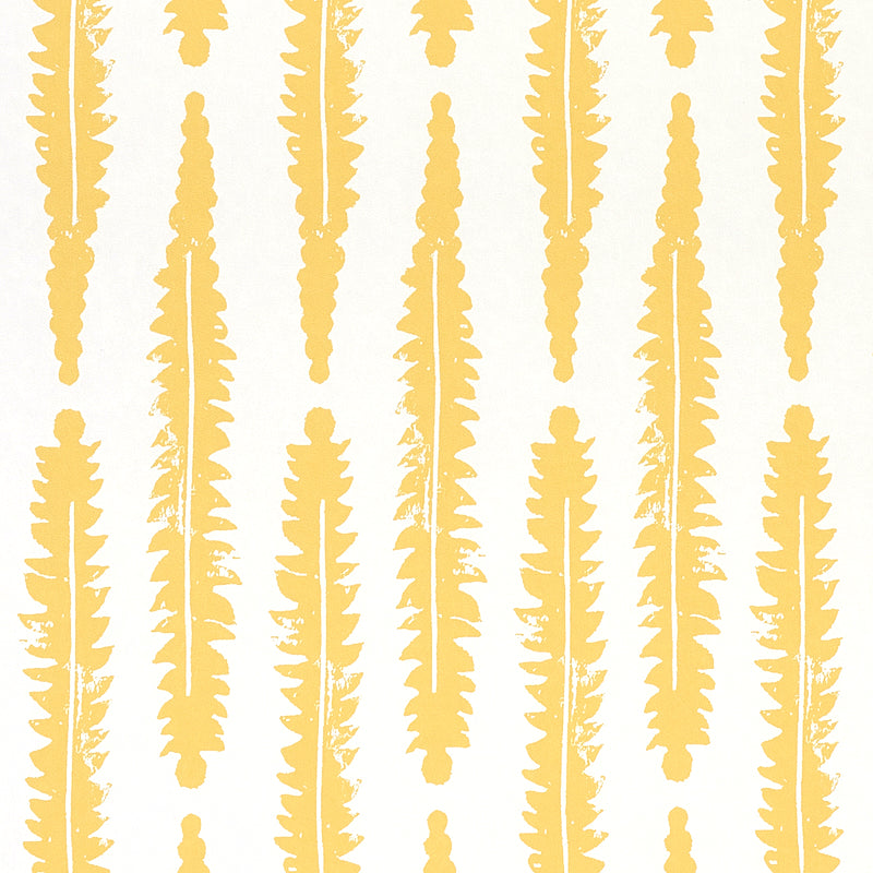 Schumacher Fern Mustard Wallpaper
