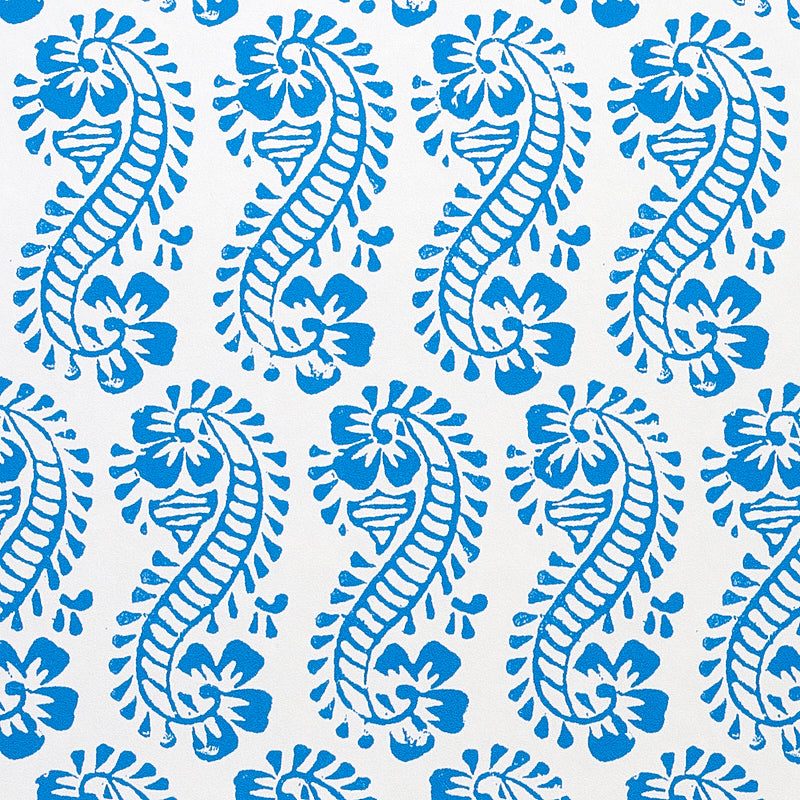 Schumacher Lani Blue Wallpaper - Eade's Wallpaper